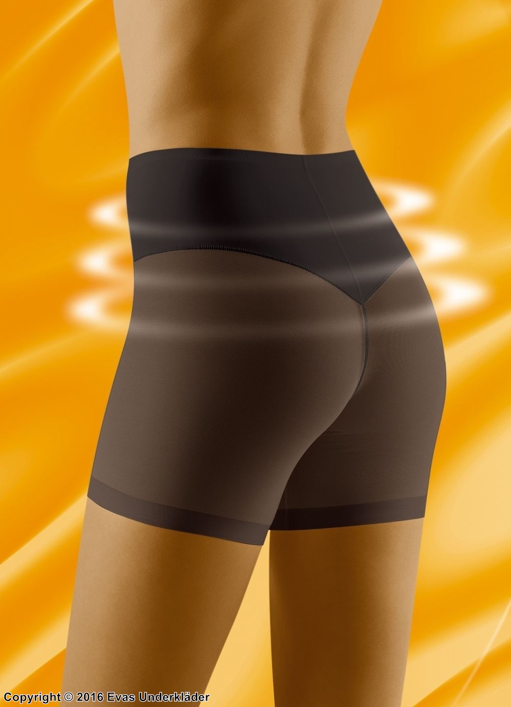 Formende boxertruse, lett formende effekt, gjennomsiktige bukseben
